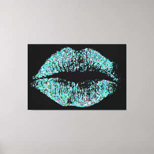 Multicolor Grit Glitzer Lips #10 Leinwanddruck