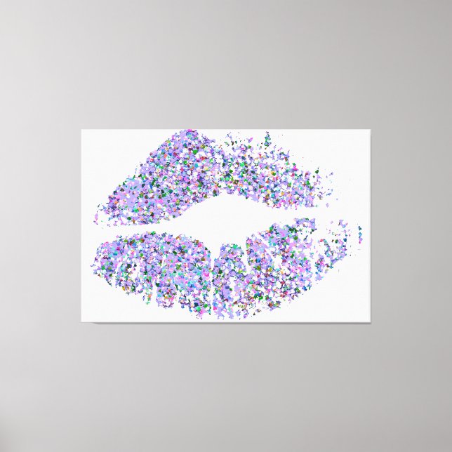 Multicolor Grit Glitzer Lips #27 Leinwanddruck (Vorderseite)