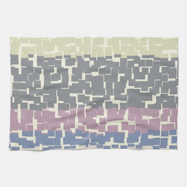 Multicolor grün/grau/beige/rosa/Lila/blau Handtuch (Horizontal)