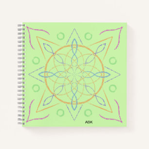 Multicolor HandGezeichnet Mandala Notizbuch