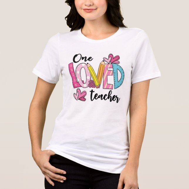 Multicolor Heartfelt - Bold & Whimsical Tri-Blend Shirt (Vorderseite)