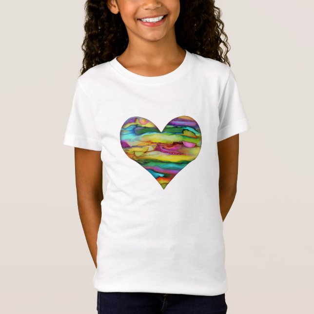 Multicolor-Herz T-Shirt (Vorderseite)