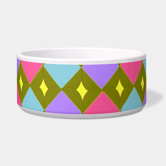 Multicolor Honeycomb You Create Dog Bowl Napf (Vorderseite)