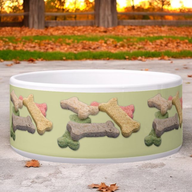 Multicolor Hund Leckerei Foto Napf (design runs around the entire bowl)