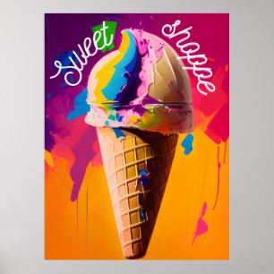 Multicolor Ice Creme Poster
