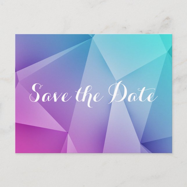 Multicolor Jewel Tones Save the Date Postcard Ankündigungspostkarte (Vorderseite)