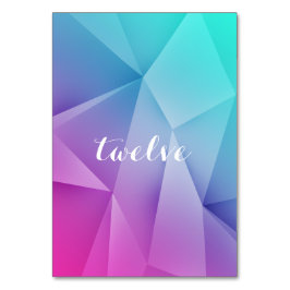 Multicolor Jewel Tones Tischnummer Card