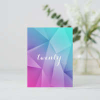 Multicolor Jewel Tones Tischnummer Postcard
