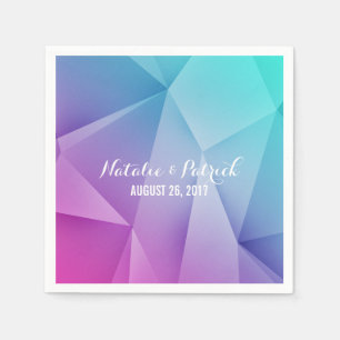 Multicolor Jewel Tones Wedding Paper Napkins Serviette