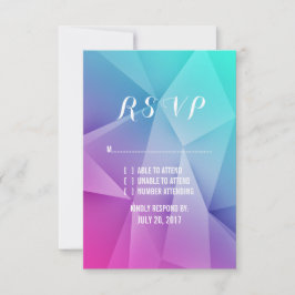 Multicolor Jewel Tones Wedding RSVP Card Karte