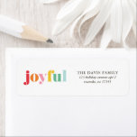Multicolor "Joyful Christmas"<br><div class="desc">Personalisierte Ferienadressen-Etiketten.</div>
