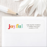 Multicolor "Joyful Christmas"<br><div class="desc">Personalisierte Ferienadressen-Etiketten.</div>