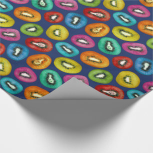 Multicolor Kiwi Muster Geschenkpapier