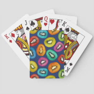 Multicolor Kiwi Muster Spielkarten