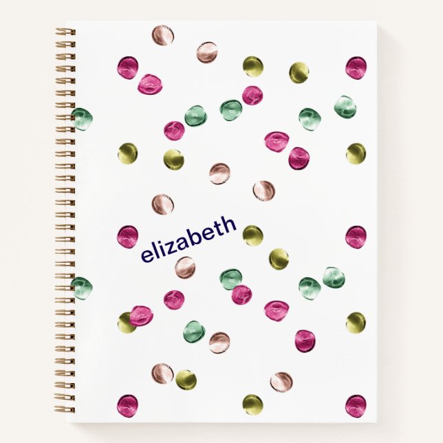 Multicolor-Kreise pesonalisiert Notizbuch (Vorderseite)