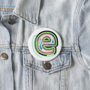 Multicolor Letter E Abstrakt Moderne Typografie Button