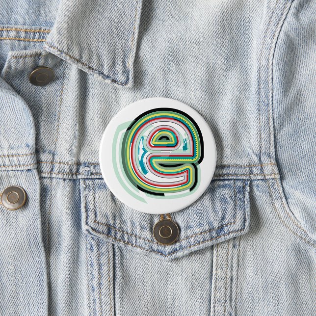 Multicolor Letter E Abstrakt Moderne Typografie Button (Von Creator hochgeladen)