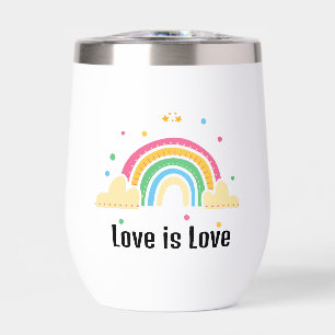 Multicolor-Liebe mit einfachem, hellen Regenbogen 