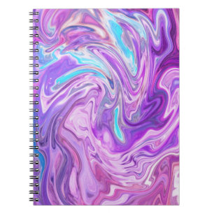 Multicolor Lila Marble Spiral Notebook Notizblock