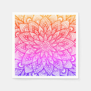 Multicolor-Mandala-Design Original Kunst Serviette