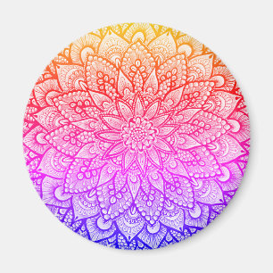 Multicolor-Mandala-Design Originalkunst Magnet