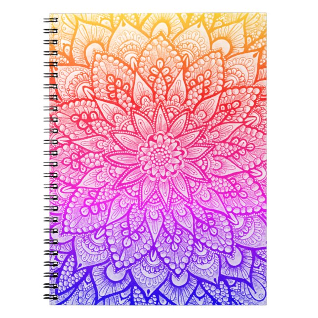 Multicolor-Mandala-Design Originalkunst  Notizblock (Vorderseite)