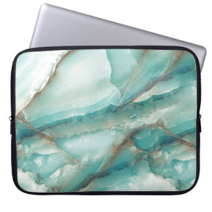 Multicolor-Marmor: Onyx-Glaseffekt. Laptopschutzhülle