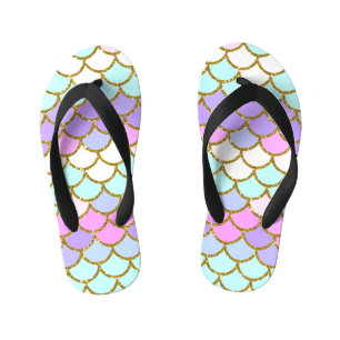 Multicolor Mermaid Scales Kinderbadesandalen