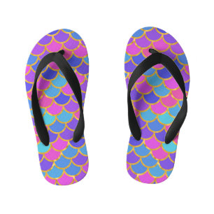 Multicolor Mermaid Scales Kinderbadesandalen