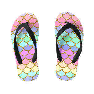 Multicolor Mermaid Scales Kinderbadesandalen