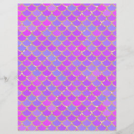 Multicolor Mermaid Scales Scrapbook Paper