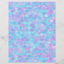 Multicolor Mermaid Scales Scrapbook Paper