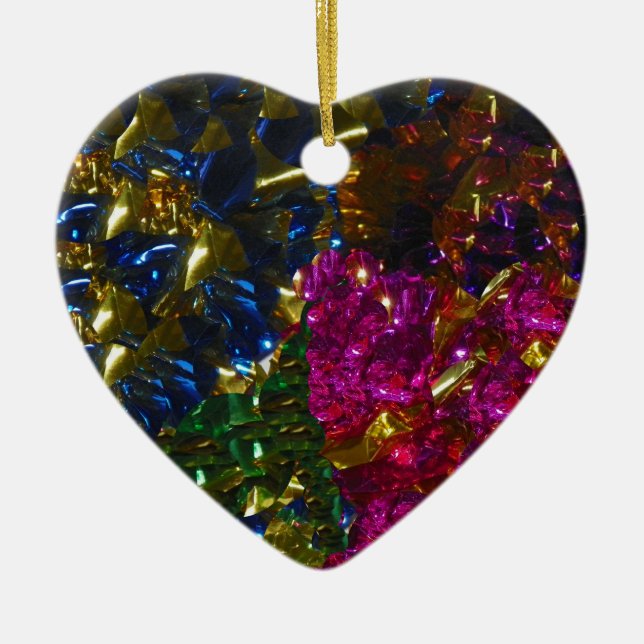 Multicolor Mix Herzdekoration Keramikornament (Vorne)