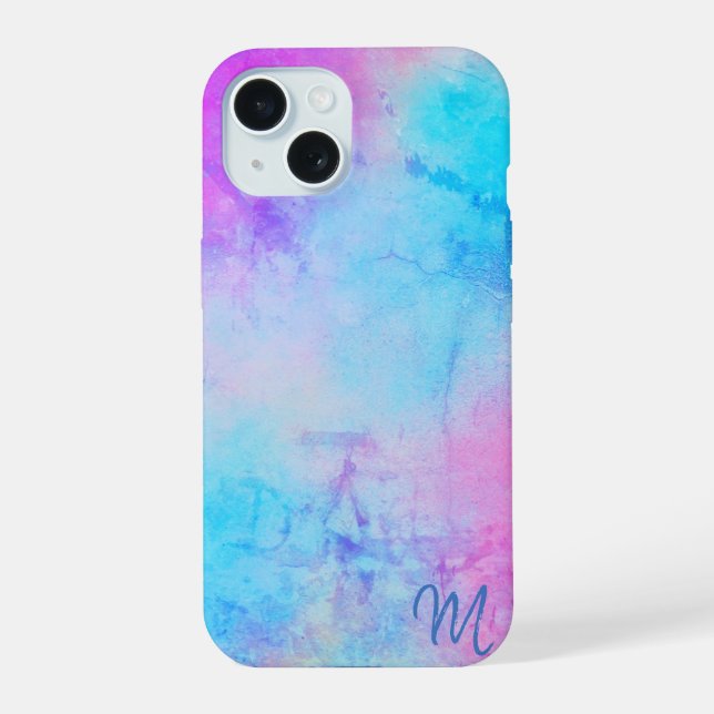 Multicolor Monogram Phone Case iPhone 15 Hülle (Rückseite)