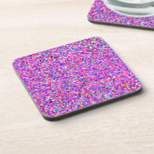 Multicolor Mosaic Modern Grit Glitter #2 Untersetzer