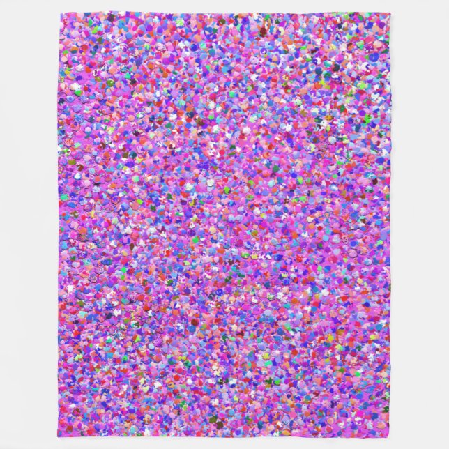 Multicolor Mosaic Modern Grit Glitzer #3 Fleecedecke (Vorderseite)