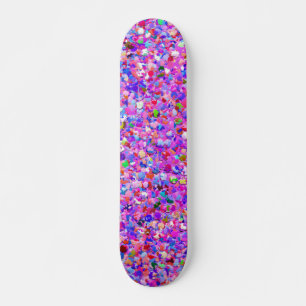 Multicolor Mosaic Modern Grit Glitzer #3 Skateboard