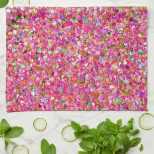 Multicolor Mosaic Modern Grit Glitzer #4 Küchentuch