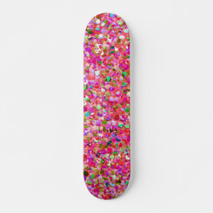 Multicolor Mosaic Modern Grit Glitzer #4 Skateboard