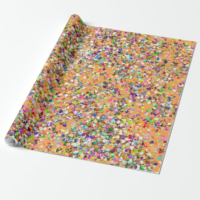 Multicolor Mosaic Modern Grit Glitzer #9 Geschenkpapier (Ungerollt)