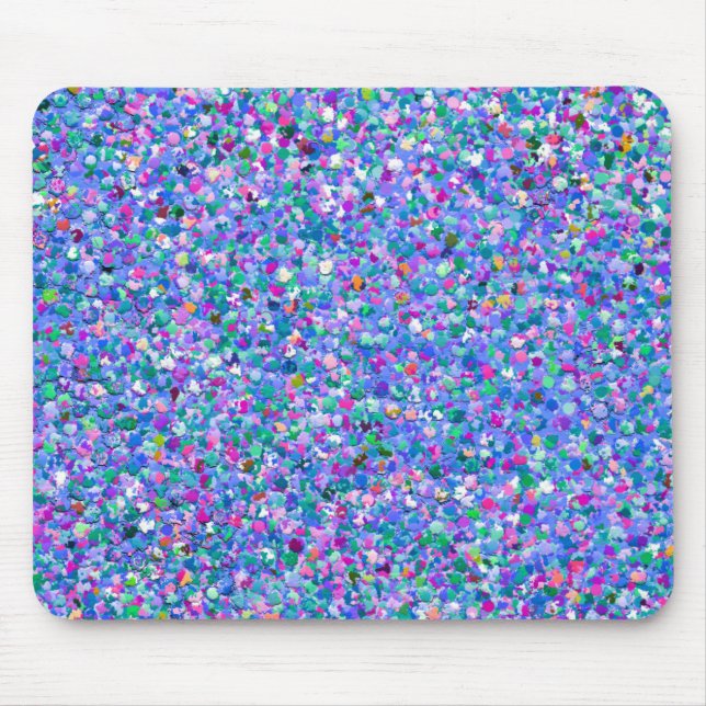 Multicolor Mosaic Modern Grit Glitzer Mousepad (Vorne)