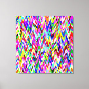 Multicolor Mosaic Wave Muster #2 Leinwanddruck