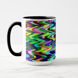Multicolor Mosaic Wave Muster #2 Tasse