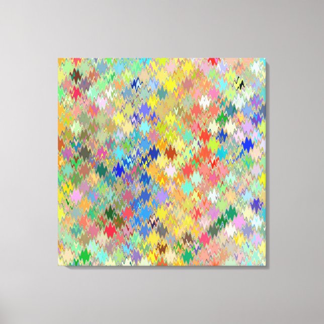 Multicolor Mosaic Wave Pattern #8 Leinwanddruck (Vorderseite)