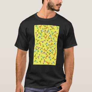 Multicolor Muster eines australischen Mülleimervog T-Shirt