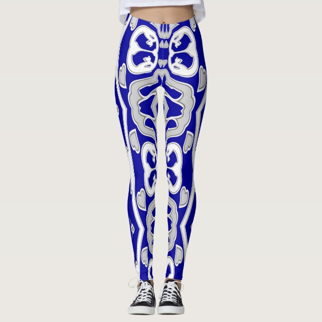 Multicolor-nahtloses Muster "Ratti_Creative_Arts" Leggings (Vorderseite)