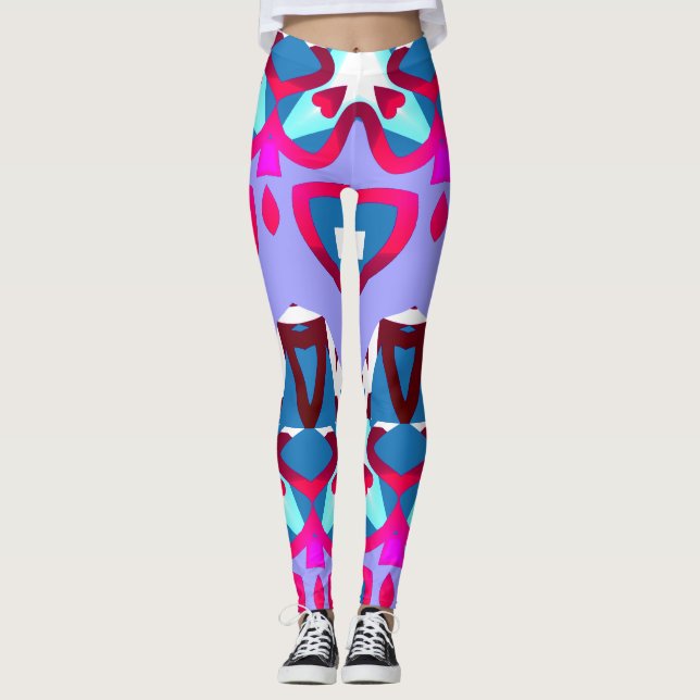 Multicolor-nahtloses Muster "Ratti_Creative_Arts" Leggings (Vorderseite)