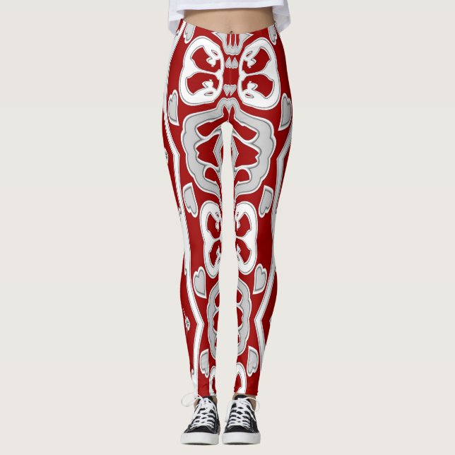 Multicolor-nahtloses Muster "Ratti_Creative_Arts" Leggings (Vorderseite)