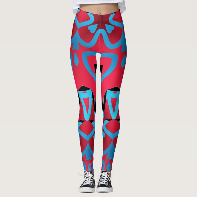 Multicolor-nahtloses Muster "Ratti_Creative_Arts" Leggings (Vorderseite)