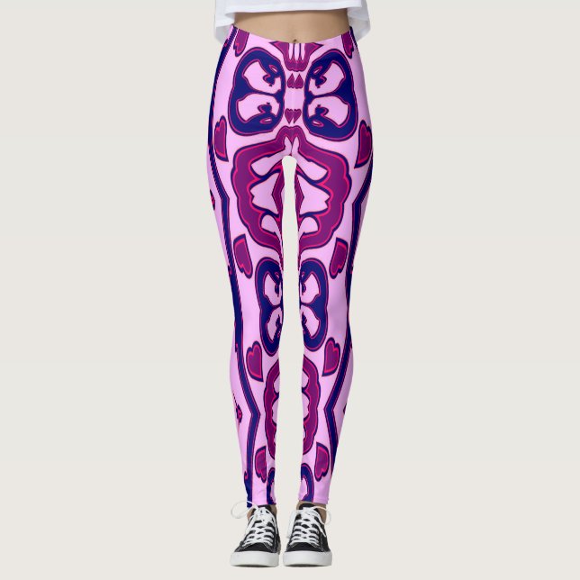Multicolor-nahtloses Muster "Ratti_Creative_Arts" Leggings (Vorderseite)